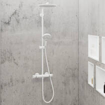 Душова система Hansgrohe Raindance Select S Showerpipe 240 1jet 27633700 з термостатом, білий матовий, фото №3