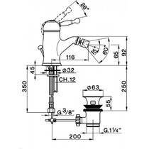 Змішувач для біде Devit Charlestone CN60055037B, фото №2