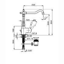 Смеситель для раковины Devit Charlestone CN60050037, фото №2