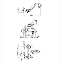 Смеситель для ванны Devit Charlestone CN60012137, фото №2