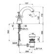 Смеситель для раковины Devit Charlestone CN60151019B, фото 2