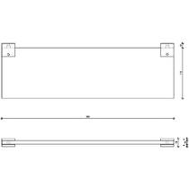 Полиця скляна Decor Walther Corner CO GLA40 0560900 39 см хром, фото №2