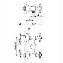 Смеситель для душа Devit Charlestone CN60044119, фото №2