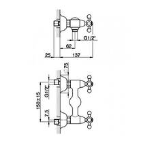 Смеситель для душа Devit Charlestone CN60044119G, фото №2