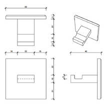 Гачок Decor Walther Brick BK KHAK1 0593900 одинарний, хром, фото №2