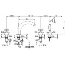 Смеситель для ванны Devit Charlestone CN60026119B, фото №2