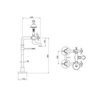 Змішувач для ванни Devit Charlestone AC004201G, фото №2