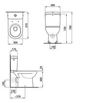 Унитаз-компакт Laufen Pro H8679500008701 с сиденьем Slim, Soft Close, фото №4