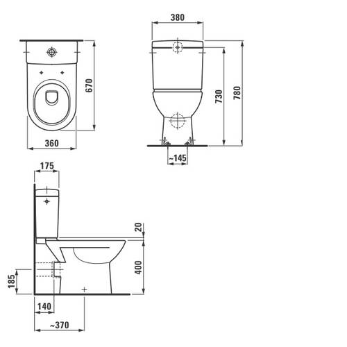 Унітаз-компакт Laufen Pro H8679500008701 із сидінням Slim, Soft Close, фото 4