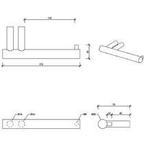 Тримач для туалетного паперу Decor Walther Bar TPH1 0856660 без кришки, чорний матовий, фото №2