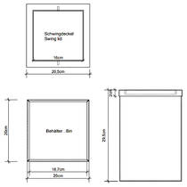 Корзина для мусора Decor Walther Corner DW 113 0610176 11,6 л сталь матовый, фото №2