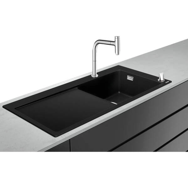 Мойка для кухни Hansgrohe C51 43219000 (C51-F450-08) со смесителем и сифоном, фото 3