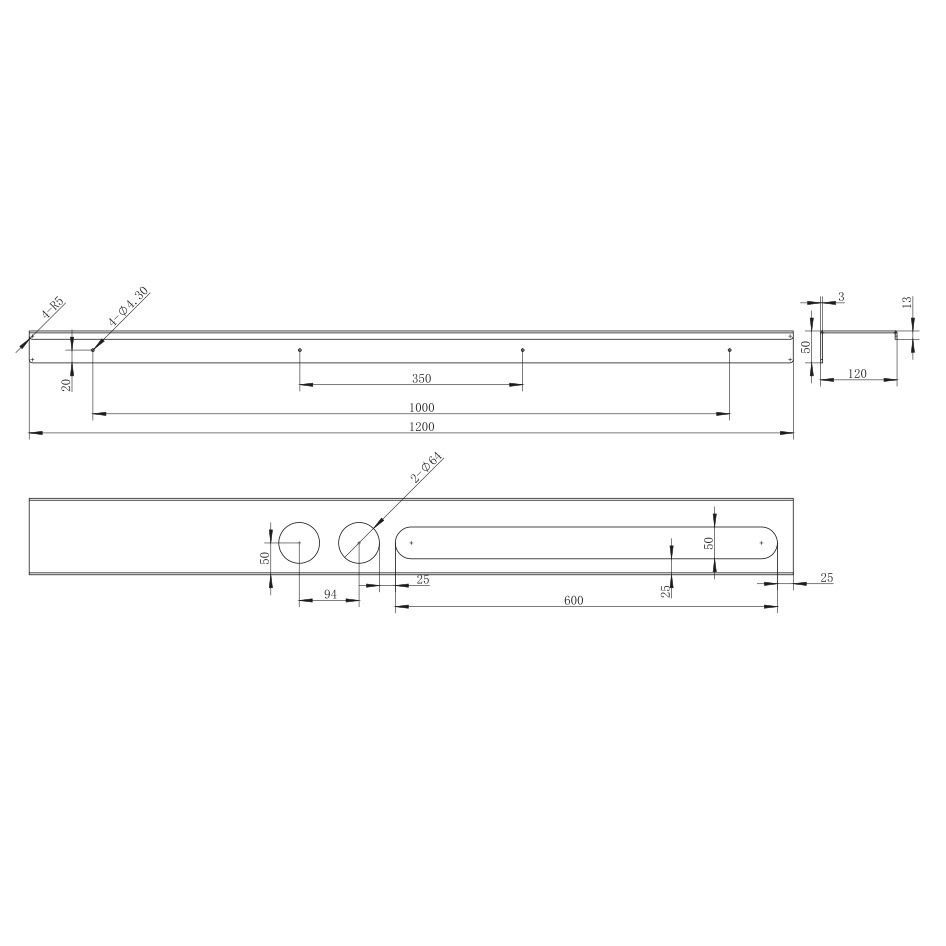8053140W ART Полиця для аксесуарів 120, білий матовий (1 сорт)