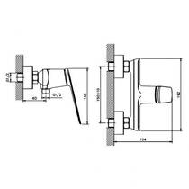 Смеситель для душа Primera Slim 10140028, фото №2