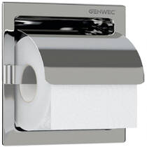 Тримач для туалетного паперу Genwec GW03 09 04 02 з кришкою, хром, фото №1