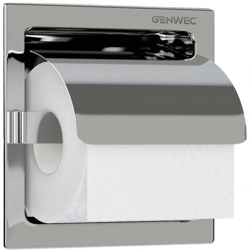 Держатель для туалетной бумаги Genwec GW03 09 04 02 с крышкой, хром, фото 1
