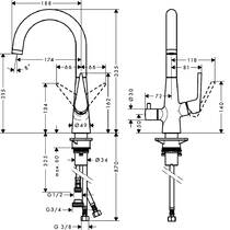 Змішувач для кухні Hansgrohe Talis S 72811000 хром, фото №2