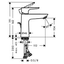 Смеситель для раковины Hansgrohe Talis E 71710140 бронза матовый, фото №2