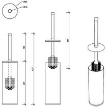 Щітка для унітаза Decor Walther Classic DW 85 WC 0801520 золото глянцевий, фото №2