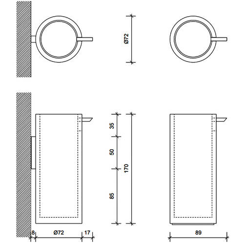 Дозатор для жидкого мыла Decor Walther Stone SSP 0972364 черный матовый/хром, фото 2