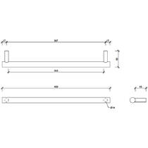Тримач для рушників Decor Walther Bar HTE40 0856260 чорний матовий, фото №2