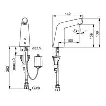 Смеситель для раковины Oras Inspera 3014F Bluetooth 6 В, фото №2