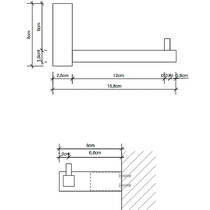 Держатель для туалетной бумаги Decor Walther Corner CO TPH1 0561120 без крышки, золото полированный, фото №2