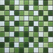 Мозаїка Mozaico De Lux K-Mos CBHP014 Green Mix GLass 30x30 см