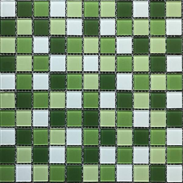 Мозаїка Mozaico De Lux K-Mos CBHP014 Green Mix GLass 30x30 см, фото 1