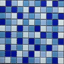 Мозаїка Mozaico De Lux K-Mos CBHP019 Dark Blue Mix Glass 30x30 см, фото №1