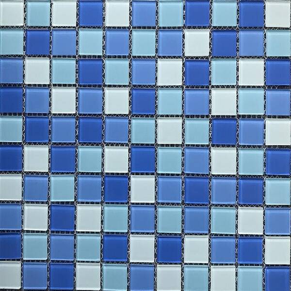 Мозаїка Mozaico De Lux K-Mos CBHP021 Light Blue Mix Glass 30x30 см, фото 1