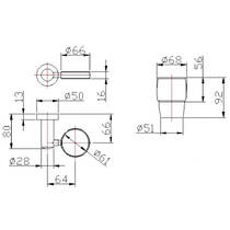 Стакан Genwec Italica series GW05 02 06 02 с держателем, хром глянец, фото №2