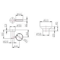 Мильниця Genwec Italica series GW05 04 06 02 з тримачем, хром, фото №2