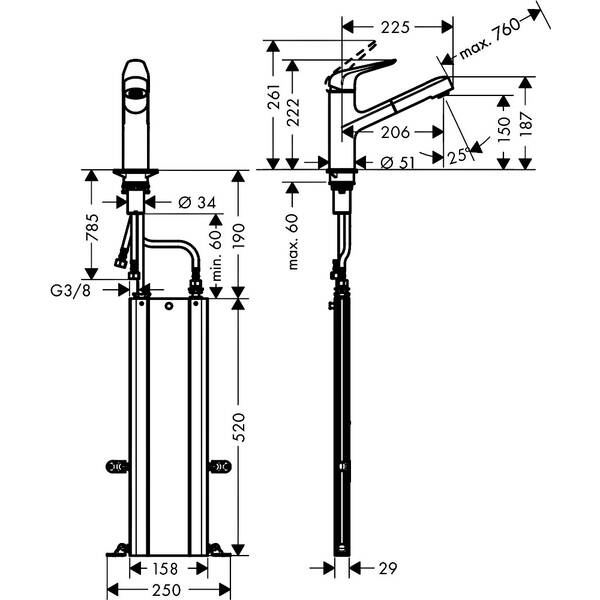 Змішувач для кухні Hansgrohe Focus M42 71829000 хром, фото 2