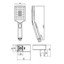 Ручний душ Devit Up 850120B з настінним тримачем, фото №2
