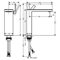 Смеситель для раковины Axor MyEdition 47020600 хром/черное стекло, фото №2