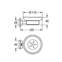 Мильниця Grohe Essentials Cube 40754001 з тримачем, хром, фото №2