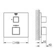 Змішувач прихованого монтажу для душу Grohe Grohtherm Cube 24153000 з термостатом, на 1 вихід, хром, фото 5