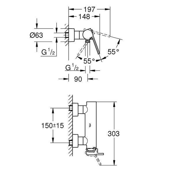 Змішувач для душу Grohe Plus 33577003 хром, фото 2