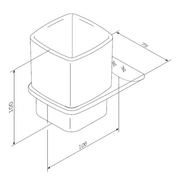 Стакан Am.Pm Inspire 2.0 A50A34300 с держателем хром, фото 5