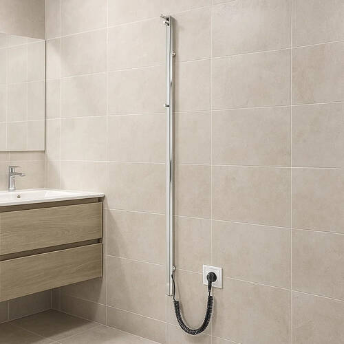 Полотенцесушитель электрический Mario Ray Cubo-I 1500x30/130 TR 1500х30 мм полированная нержавеющая сталь 50 Вт, фото 5