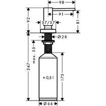 Дозатор для жидкого мыла Hansgrohe A71 40468000 хром, фото №2