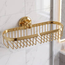 Полка металлическая Bagno associati SH 137 52 сетчатая, золото, фото №1