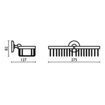 Полка металлическая Bagno associati SH 137 52 сетчатая, золото, фото №3