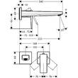 Змішувач прихованого монтажу для раковини Hansgrohe Metropol 32526340 хром чорний матовий, фото 2