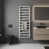 Рушникосушарка електрична Terma ZigZag 1070х500 мм білий 400 Вт, фото №1