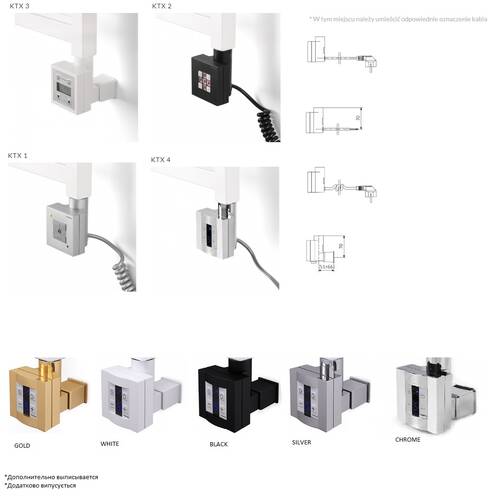 Рушникосушарка електрична Terma ZigZag 835х500 мм білий 300 Вт, фото 3