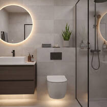 Унітаз підвісний Kerasan Nolita 5314 30 безобідковий з кріпленням WB9N та шумоізоляційною пластиною, фото №1