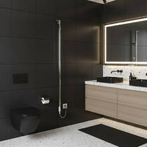 Полотенцесушитель электрический Рей-I TR 1100x30/130 мм, полир.нержавеющая сталь, таймер з регулятором 2.21.1102.15.Р, фото №1