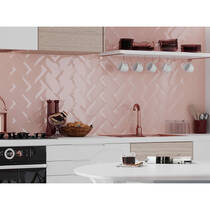 Плитка Golden Tile Metrotiles Розовый 465051 10x20 см, фото №2